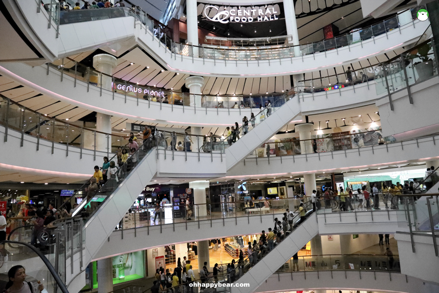 People walk passing through Louis Vuitton Shop at Gaysorn Plaza